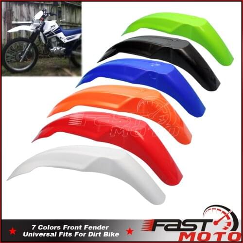 7Colors Motocross Dirt Mudguard Front Fender Number Plate For Honda Yamaha Suzuki Kawasaki Dirt Bike RMZ 85 125L 250 450Z 400S/M