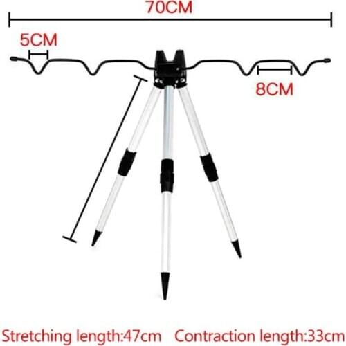 Triangle Support Mount Telescopic Aluminum Alloy 2 Section Stretch Portable Outdoor Sea Fishing Tripod