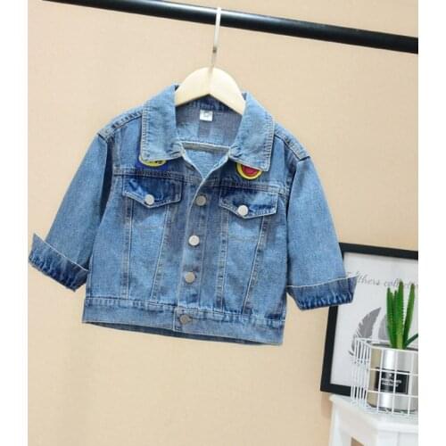 Childrens Clothes Spring Autumn Baby Boys Denim Jacket 2020 New Cartoon Printing Loose Coat Kids Long Sleeve Casual Sport Jacket