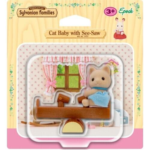 Sylvanian Families Cat Baby Seesaw