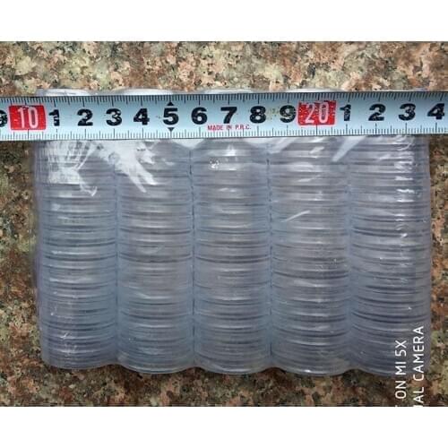 For Coins Under 25mm Wholesell 100 PCS acrylic Plastic Box