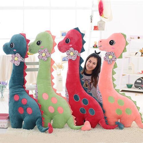 Fancytrader 55'' / 140cm Super Lovely Soft Giant Plush Cute Stuffed Dinosaur Toy Huge Animals Dinosaur Pillow Doll