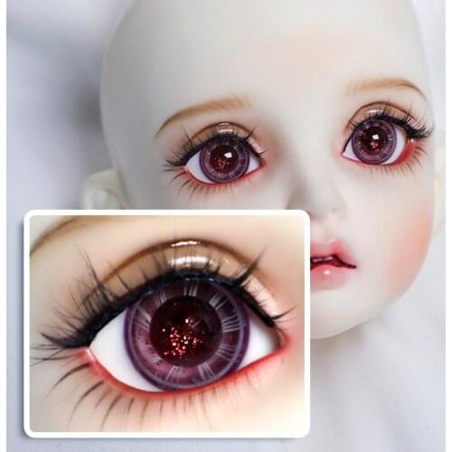 BJD doll eyeball is suitable for 14mm 16mm size flash pupil glass eyeball doll accessories