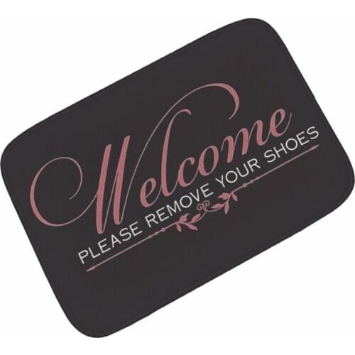 Hot Sale Black Welcome To My Home Floor Mats Bathroom Carpets Kitchen Mat Doormat Floor Mat for Living Room Non-Slip Tapete