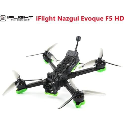 IFlight Nazgul Evoque F5 HD 5inch 4S 6S FPV Drone BNF（Squashed-X or DC Geometry） with Caddx Polar Vista HD System for FPV Racing