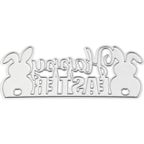 Rabbit Happy Easter Metal Cutting Dies Stencil Scrapbooking DIY Album Stamp Card Drop shipping