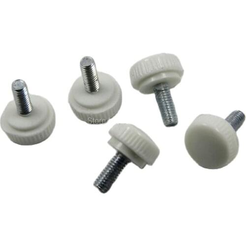 M5 White Plastic Head Hand Tighten Adjustment Thumb Srew 100pcs/lot