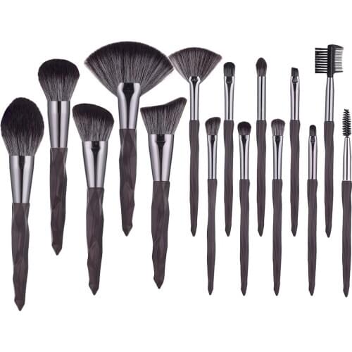15pcs Makeup Brush Set Foundation Blusher Fan Brush Powder Blend Lip Eye Shadow Beauty Soft Make Up Tool Kits