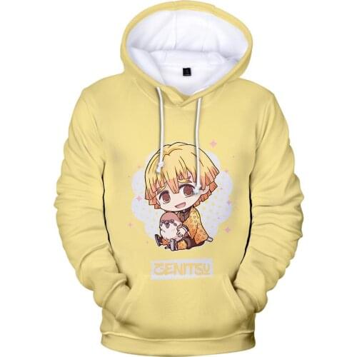 2021 New 3D Anime Demon Slayer Hoodies Men/Women Sweatshirts Casual Hooded Sweatshirts Demon Slayer Boys Girls Cartoon Clothes