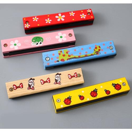 Children enlightenment early education toys wooden harmonica make newborn fall in love music develop interest gift for
