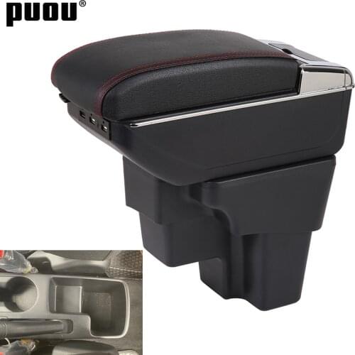 Armrest Box For KIA RIO for Europe South America Rotatable Central Console Storage Ashtray USB Charging with Automobi