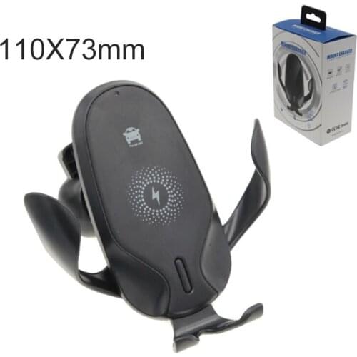 Pohiks Wireless Car Charger Phone Holder Mount 10W Car Qi Wireless Charger Holder Mobile Phone Bracket Induction Clamping