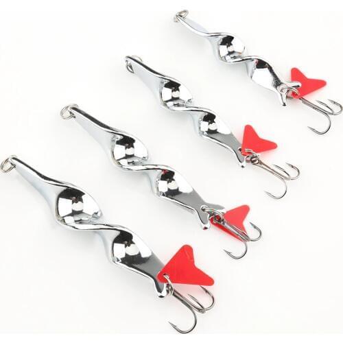 DONQL Metal Baits Spoon Fishing Lure 10g 14g 21g 28g Special Spiral Design Fishing Lure Sequins Spinner Hard Bait Tackle Set