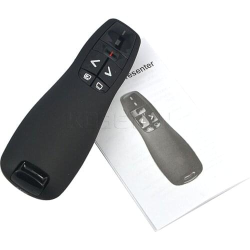 Kebidumei Mini R400 Wireless Presenter Receiver Pointer Case Remote Control Red Laser Pen with Receiver for Powerpoint Present