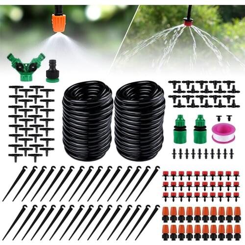 30/40/50M Drip Watering Irrigation Hose Irrigation System Automatic Watering Garden Sprayer Sprinkler Adjustable Drippers Kits