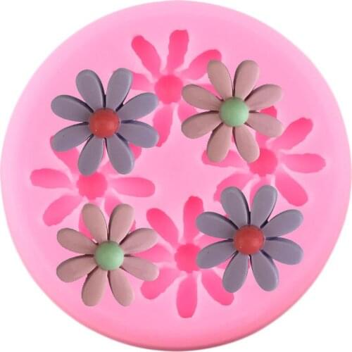 Flower Silicone Mold DIY Wedding SugarCraft Fondant Cake Decorating Tools Cupcake Topper Molds Candy Clay Chocolate Moulds