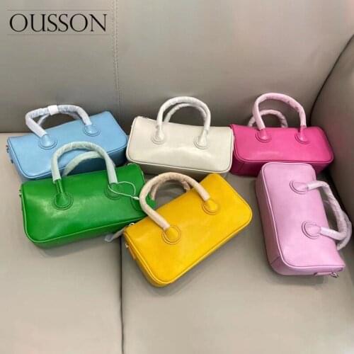 2021 New Handle Bag Women Retro Handbag High Quality Leather Shoulder Bag Exquisite Female Retro Underarm Bag