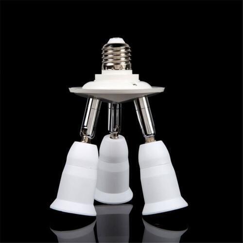 Lighting Accessories LED Bulb Accessories 3 in 1 Adjustable Base Light Lamp Bulb Adapter Holder Socket Splitter