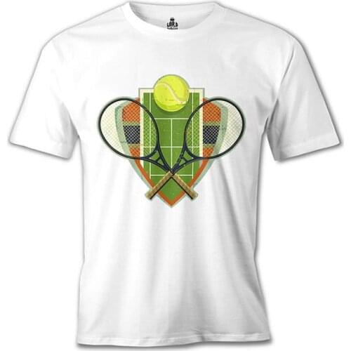 Tennis Racket White Men Women Unisex Tshirt High Quality Famous Turkish Fabric and Textile T-shirt Manufacture Printed T-shirt