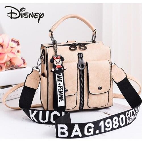 Disney Cartoon Cute Mickey Ladies One-shoulder Messenger Bag Fashion Casual High-quality Luxury Multi-function Ladies Backpack