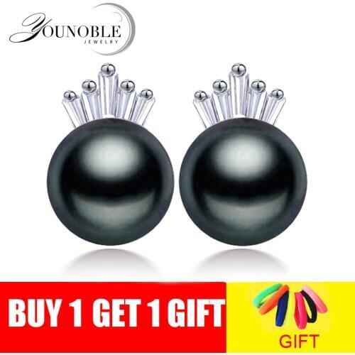 Genuine Natural Freshwat Pearl Earrings For Women,Wedding White 925 Silver Earring Daughter Birthday Gift