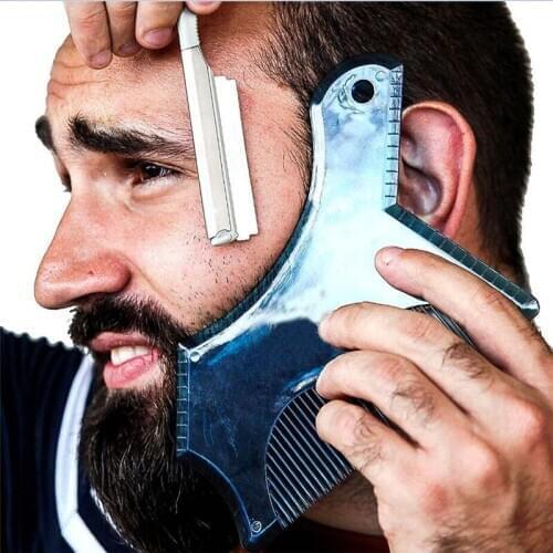 1Pc New Men Beard Template Beards Shaping Comb Styling Shaper Hair Beard Trim Shaving Guide Tool Makeup Beauty Tool Gift