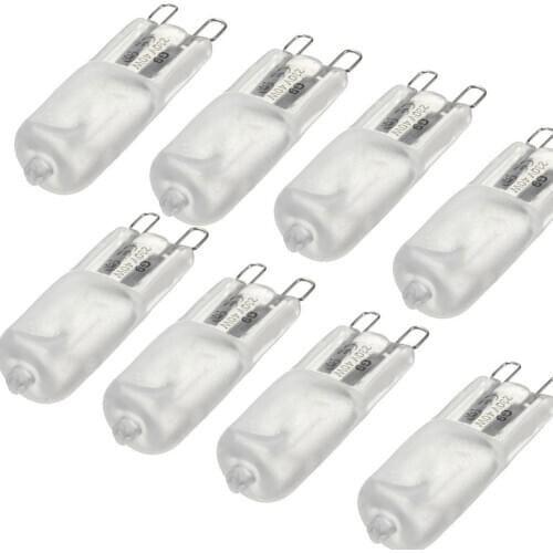10 pieces warm white matte G9 2800K-3000K halogen lamp hours Life about 50.000 40w W2Y2