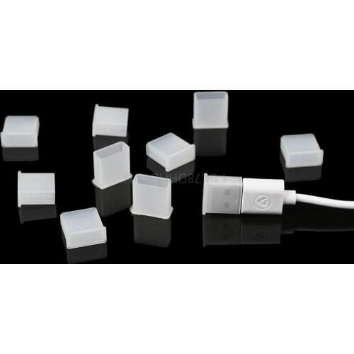 10pcs/lot Plastic USB Male Anti-dust Plug Cap Cover Black/White U Disk Protective Cover