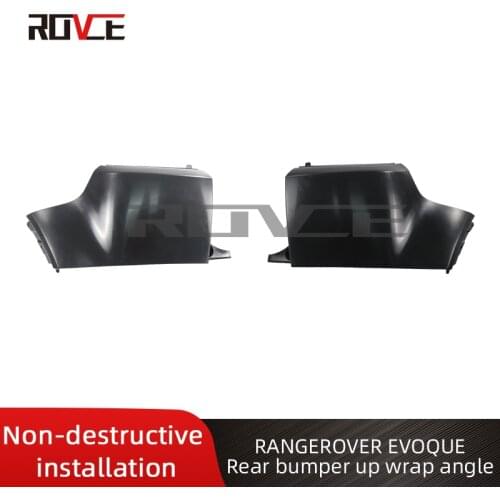 2 Pcs Car Rear Bumper Lip Diffuser Splitter Spoiler Scratch Protector for for Land Rover RangeRover Evoque, Rear wrap angle