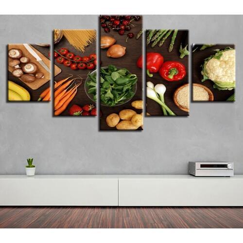 5d diy diamond painting Vegetable cross stitch full square/round 3d diamond embroidery 5pcs home kitchen adornm decoration