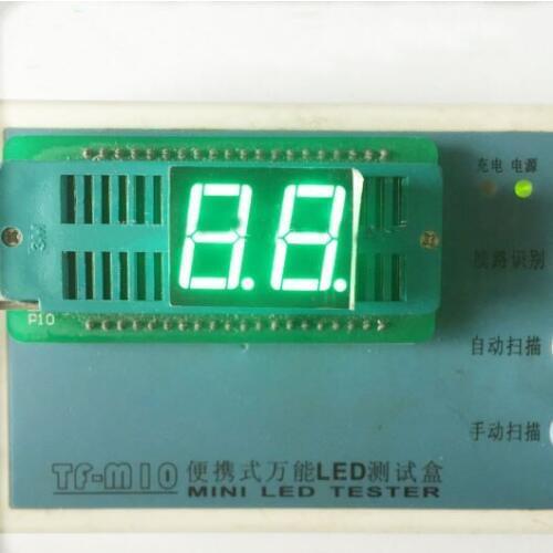 Free Ship 100pcs 0.56inch Emerald green common anode common Common cathode 0.56inch 2bits digital Tube 10pin Emerald