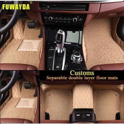 Free shipping!! Luxury Double layer fabric car floor mats for ford focus festive fiesta F800 fusion L LN Explorer mondeo Taurus