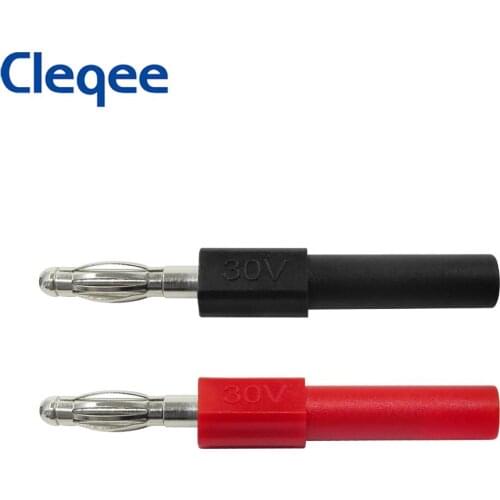 Cleqee P7024 2mm inner spring to 4mm male banana plug adapter can be connected to common 2mm multimeter pen
