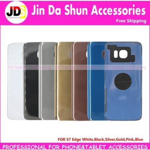 DHL For Samsung Galaxy S7 Edge G930 SM-G935F G9350 Back Housing Battery Door Cover Rear Phone Case LOGO+Adhesive Gule+IMEI Code