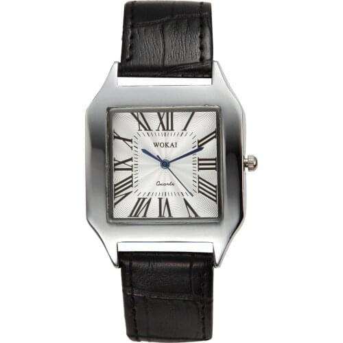 FashionableRelogio feminino restoring ancient ways men and women personality business square Roman scale water on the table