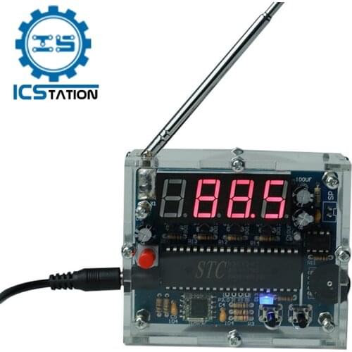 TEA5767 FM Stereo Radio Module DC 4.5-5.5V DIY FM Radio Kit 87-108MHz Adjustable 8ohm Speaker Electronic Solder Practice Suite