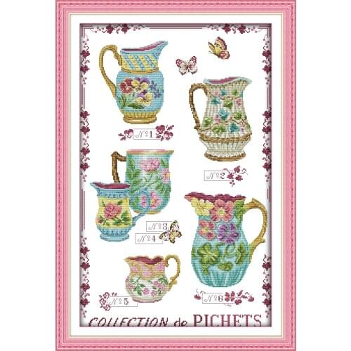 Fine porcelain cross stitch kit aida 14ct 11ct count printed canvas stitches embroidery DIY handmade needlework