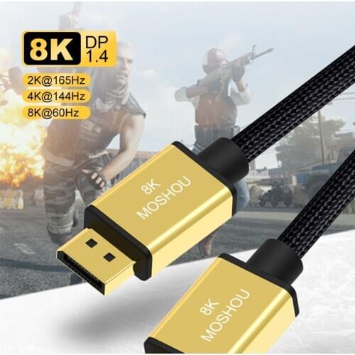 DisplayPort 1.4 Cable 8K 4K HDR 60Hz 144Hz DP TO DP Adapter For Video PC Laptop TV DP 1.4 Mini DP to DP Cable Cable