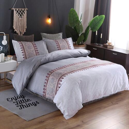 High Quality Print Embossed Orchid Set Of Four Bedding Sets Bed Sheet Duvet Cover Pillowcase Set Bed Colorful Printing