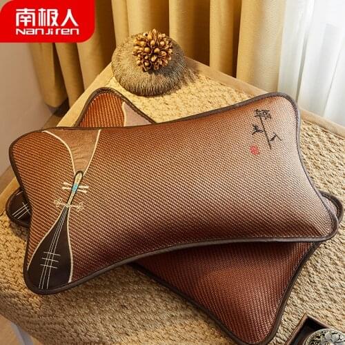 Summer Ice Rattan Pillow Tea Pillow Cervical Support Improve Sleeping Bamboo Pillow Single Bamboo Cool Pillow Double Summ