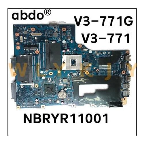 For Acer V3-771 V3-771G laptop motherboard NBRYR11001 NB.RYR11.001 VA70 / VG70 REV2.1 HM77 DDR3 100% test work