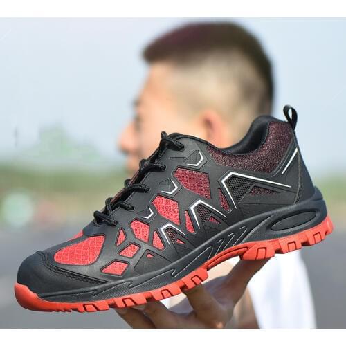 Steel Toecap Men Work Safety Shoes Steel Toe Breathable Mens Casual Boots Puncture Proof Labor Insurance Shoes