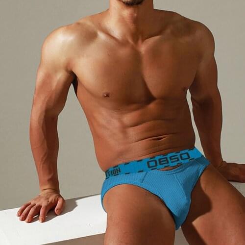 BS Breathable Cotton Gay Sexy underwear Men Jockstrap Briefs Striped Fashion Men Bikini Mens Underwear Mens lingerie Gay
