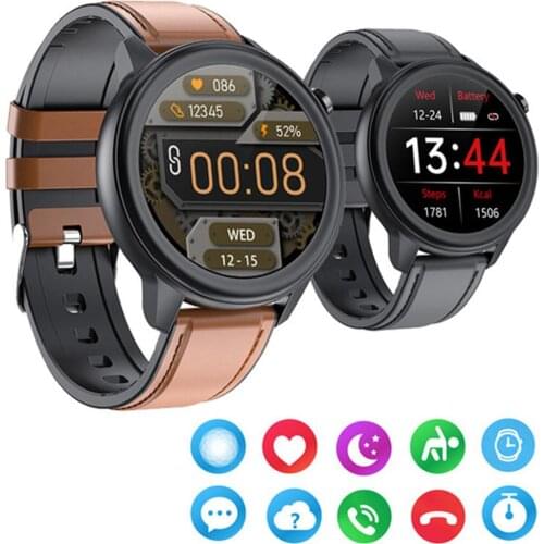 Men Smart Watch Heart Rate Monitor Women Smartwatch Call Messages Reminder Stainless Steel Wristwatch for Mobile Phones