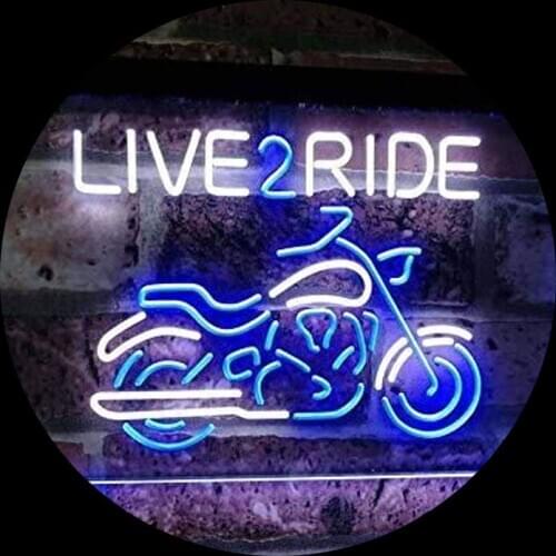 Neon Sign For Motorcycle Live to Ride glass Tube Beer Garage club Lamps resterant light advertise custom Impact Attract light