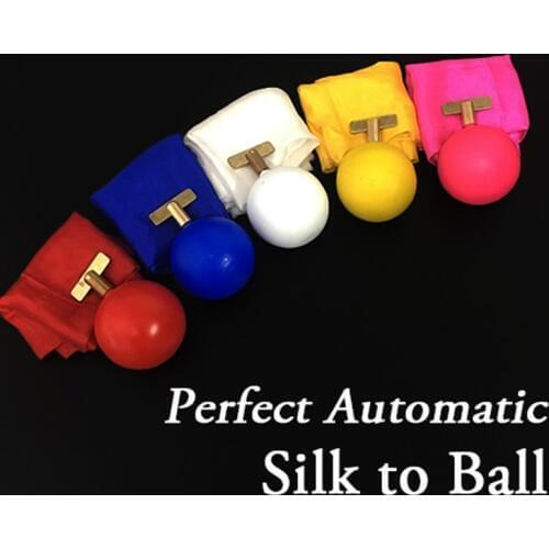 New Version Perfect Automatic Silk to Ball (5 Colors Available) Magic Tricks Magician Stage Illusion Gimmick Prop Metalism Magia