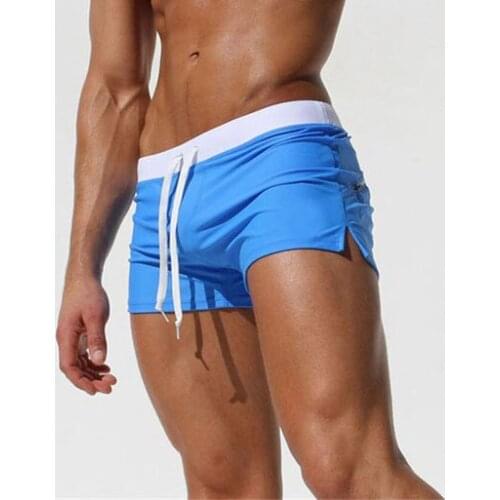 New swimsuit mens swimsuit beach shorts, flat angle swimsuit, fashionable back pocket design breathable and quick drying pants