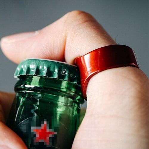 Stainless Steel Creative Beer Openers Finger Ring Ring-Shape Beer Bottle Opener Versatile Kitchen Bar Tools Diameter 22mm