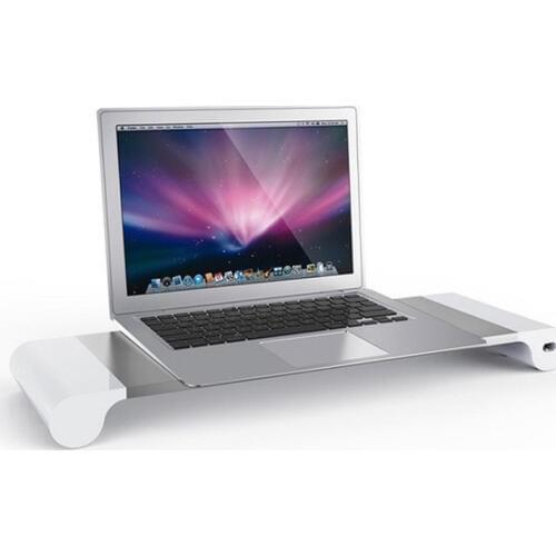 Computer Monitor Stand Notebook Support For Macbook Aluminum Alloy Computer Monitor Heightening USB Charging Laptop Riser