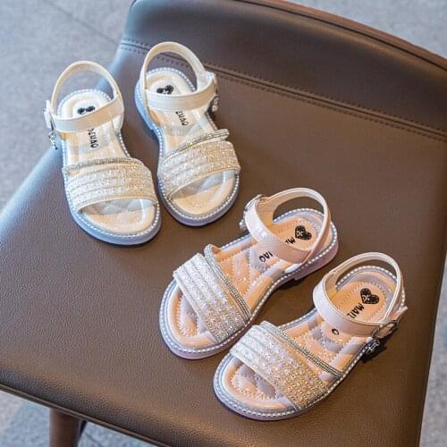 3 4 5 6 7 8 9 10 11 12 Children Summer Beach Sandals 2021 New Sport Girl Sandals Kids Princess Shoes Fashion Rhinestone Sandals